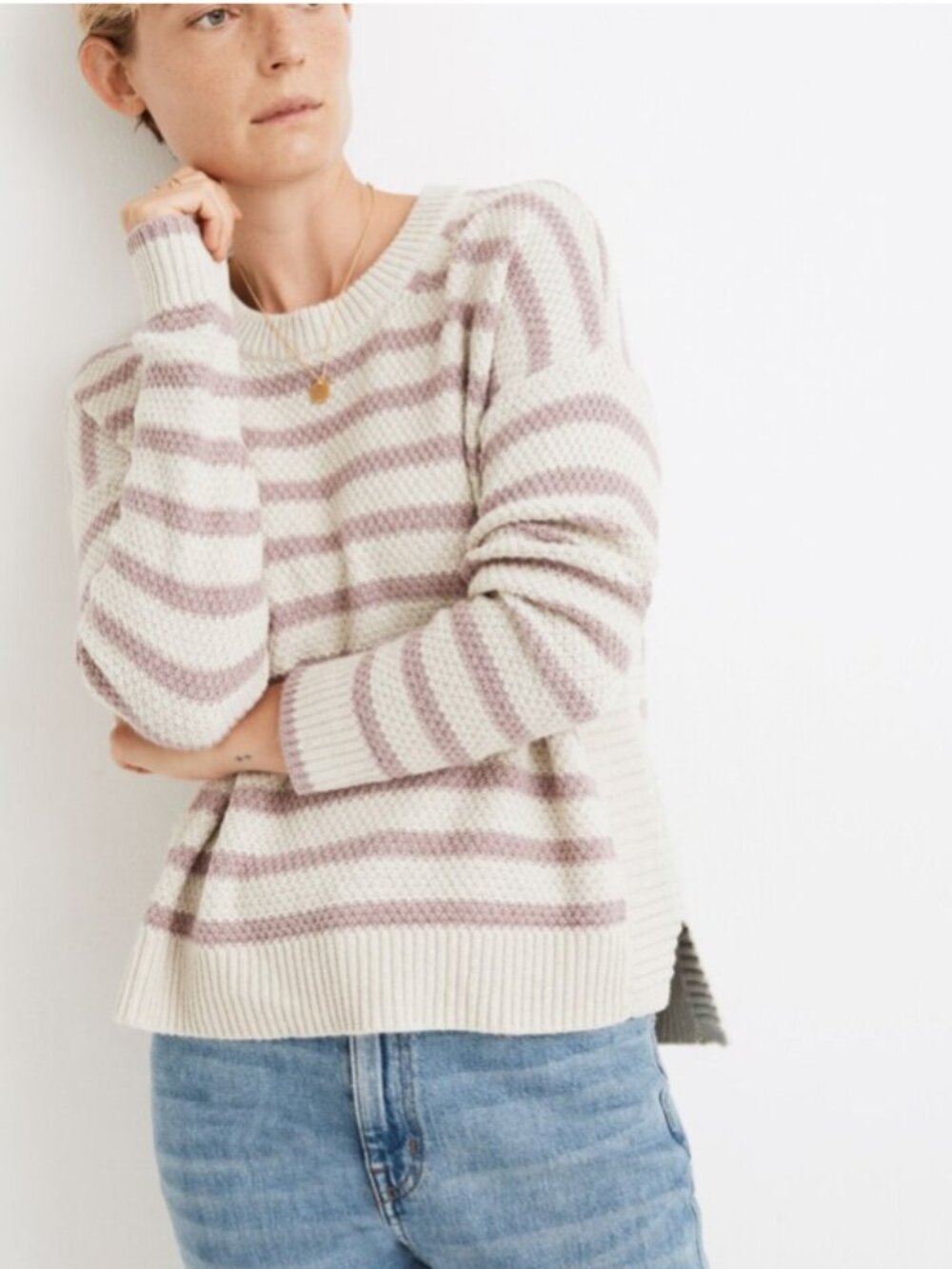 Madewell Striped Pickford Pullover Sweater Size Small